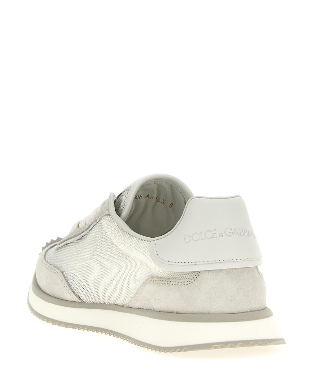 DOLCE&GABBANA Серые замшевые низкие кроссовки / кеды, фото 3