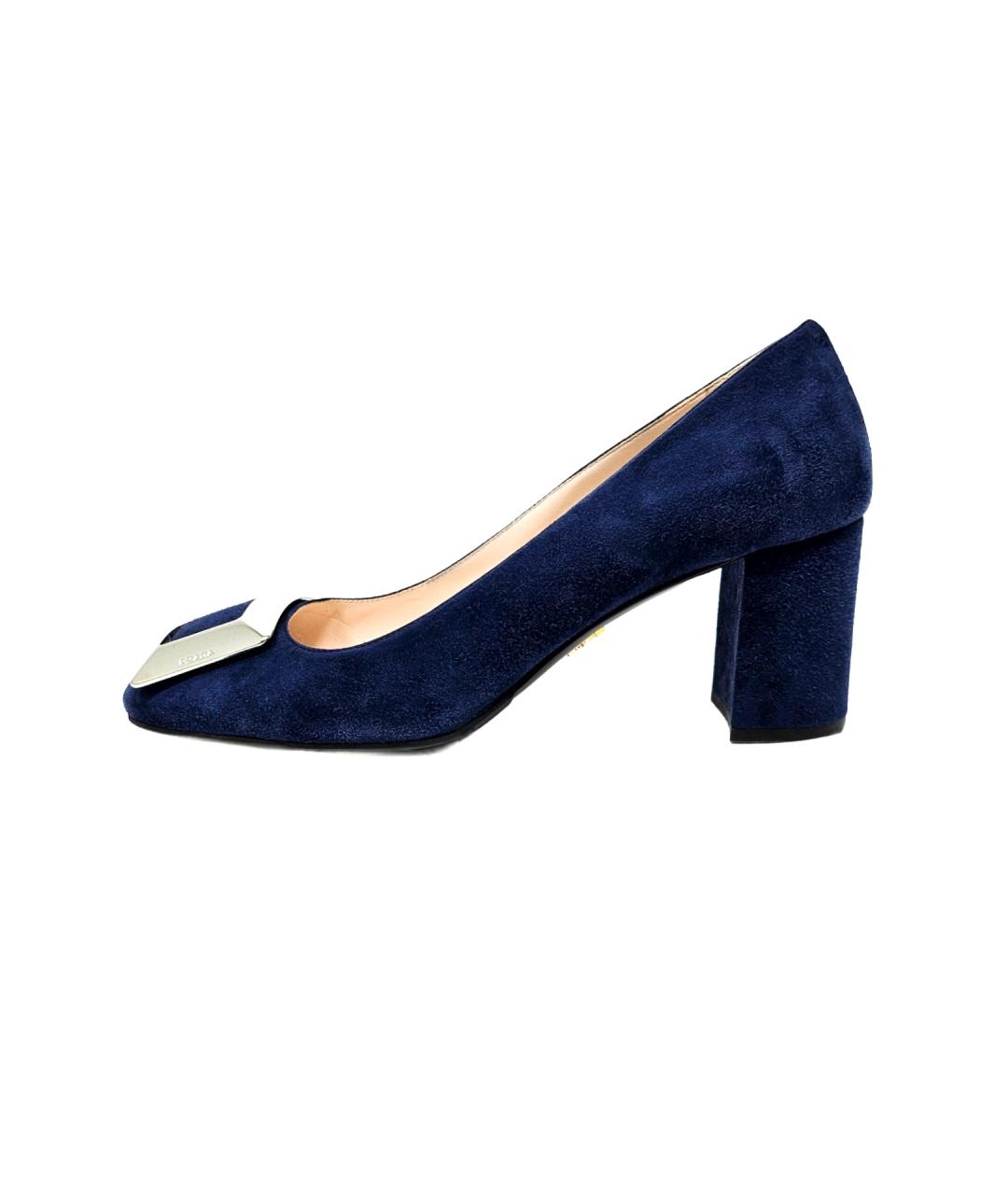 PRADA Синие замшевые туфли, фото 8