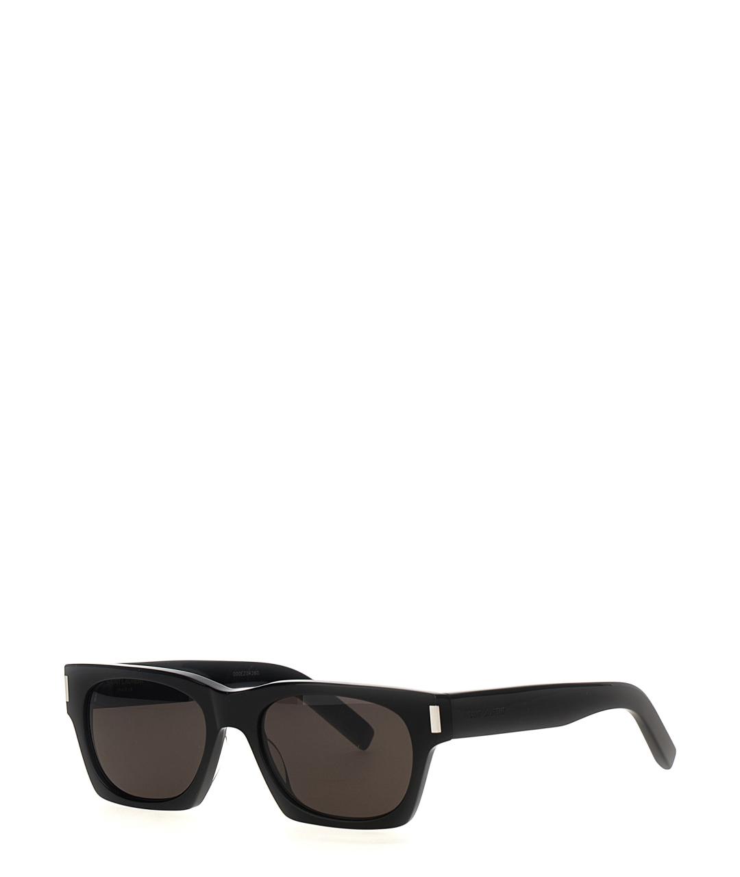 SAINT LAURENT Черные пластиковые солнцезащитные очки, фото 3
