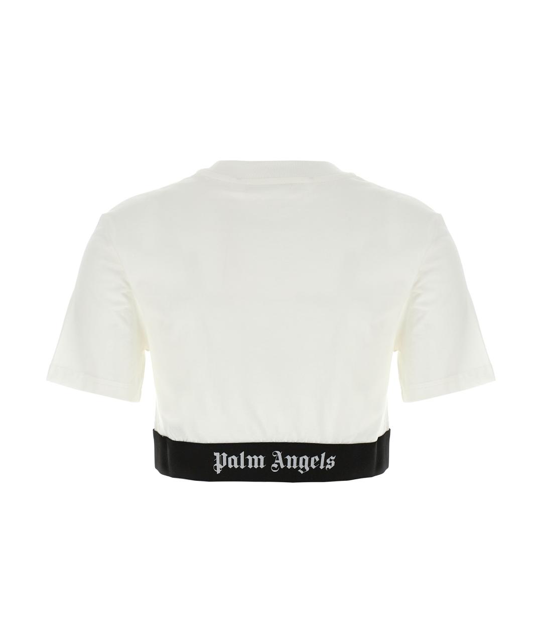 PALM ANGELS Белая хлопковая футболка, фото 2