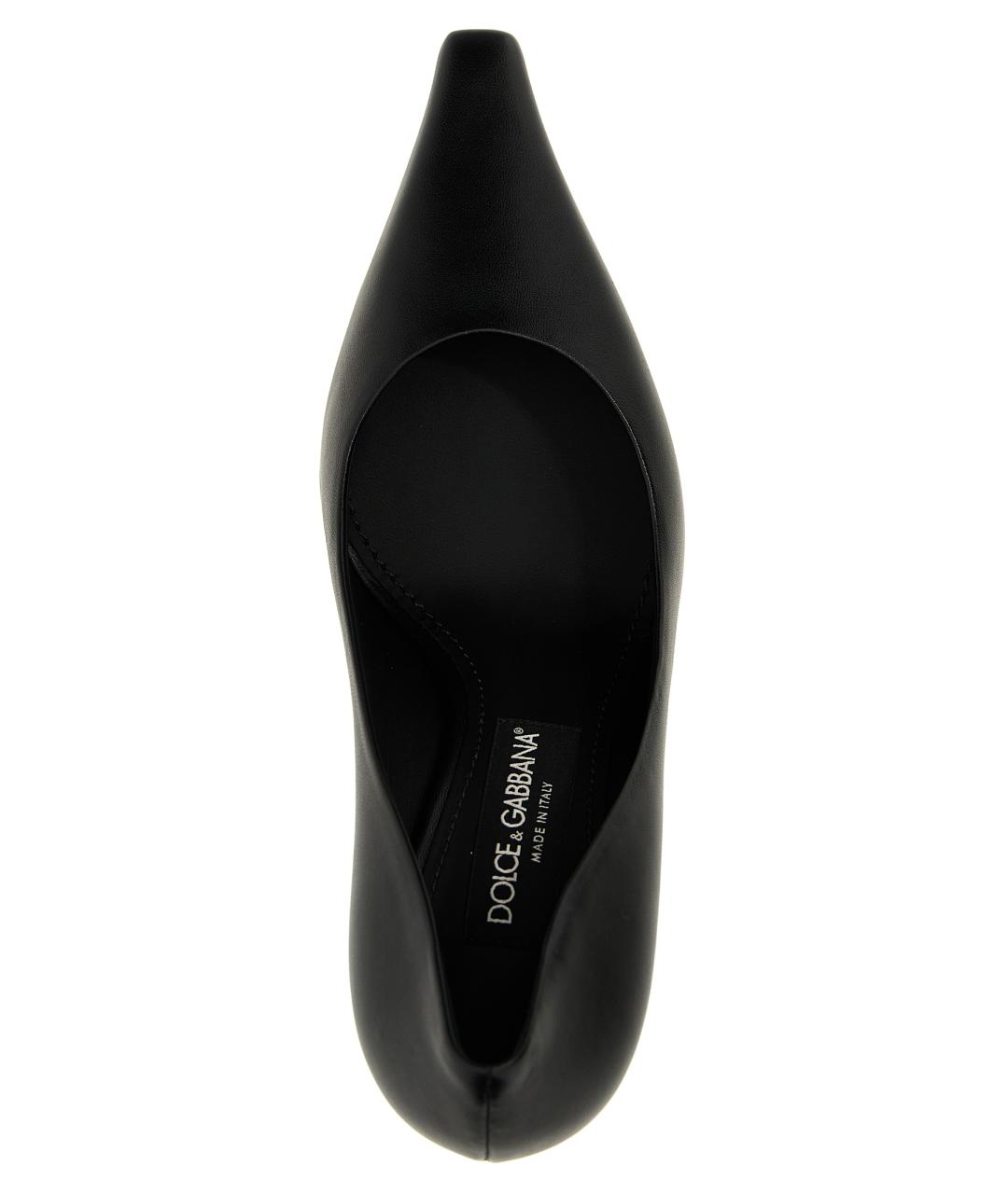 DOLCE&GABBANA Черные кожаные туфли, фото 4