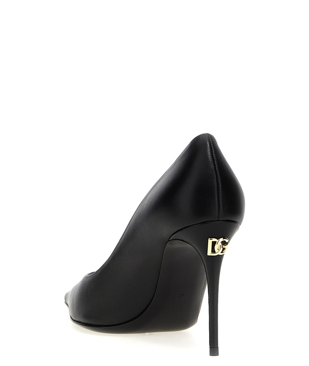 DOLCE&GABBANA Черные кожаные туфли, фото 3