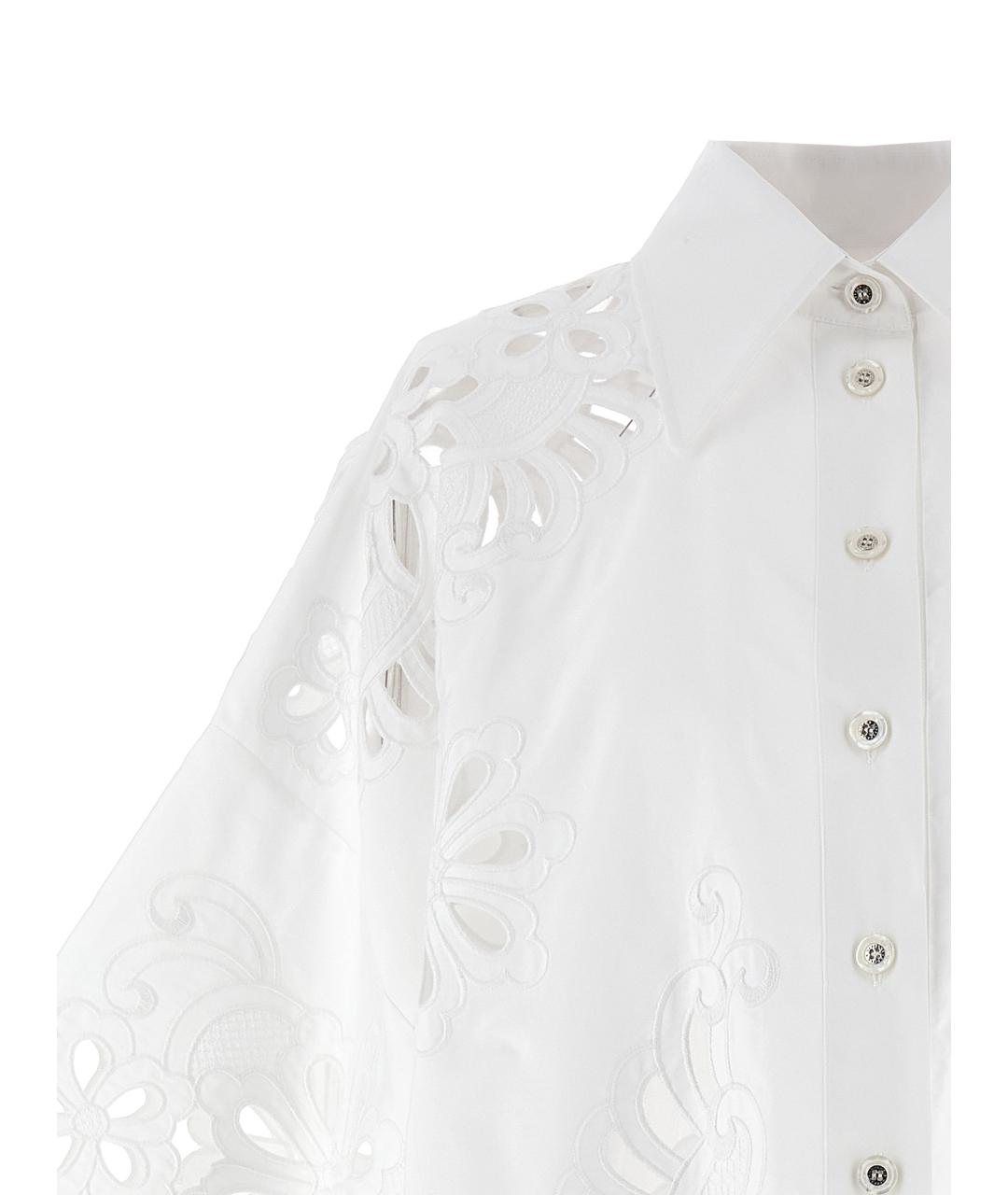 DOLCE&GABBANA Белая хлопковая блузы, фото 3