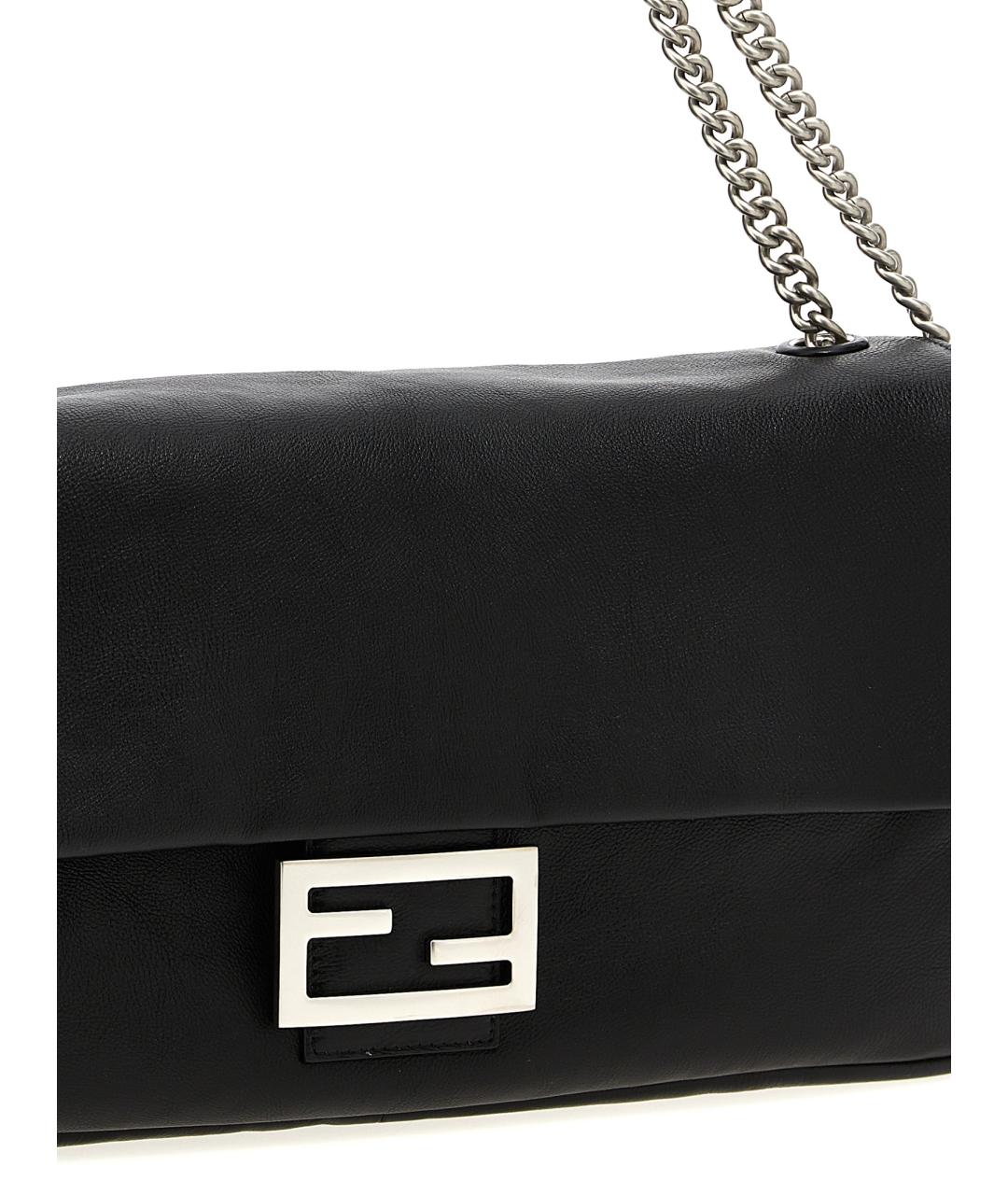 FENDI Черная кожаная сумка через плечо, фото 3
