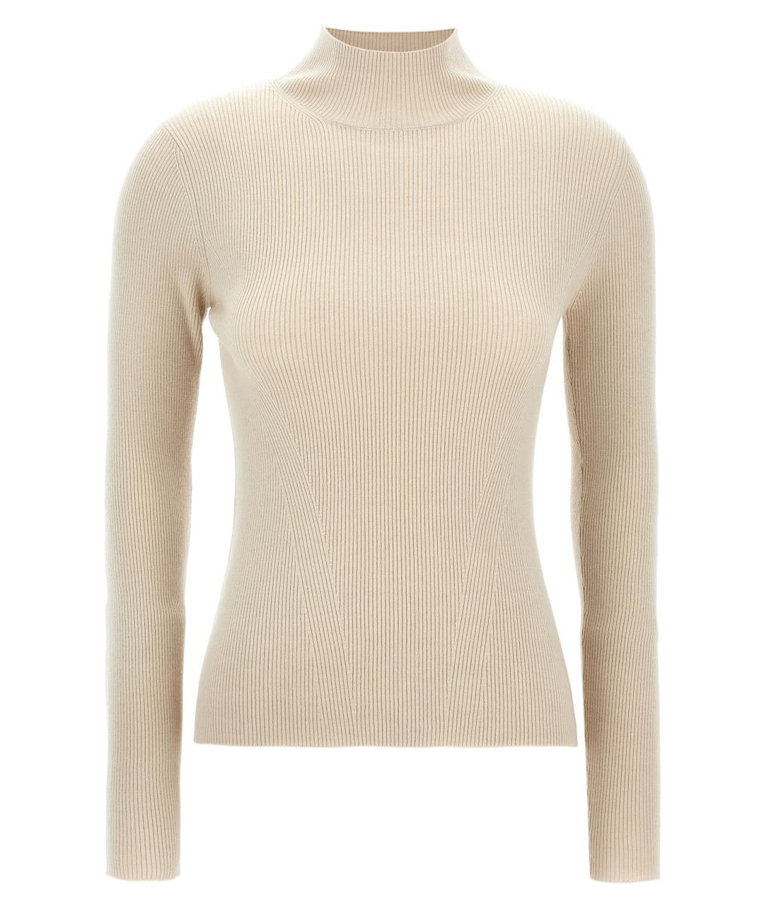 WEEKEND MAX MARA Бежевый шерстяной джемпер / свитер, фото 1