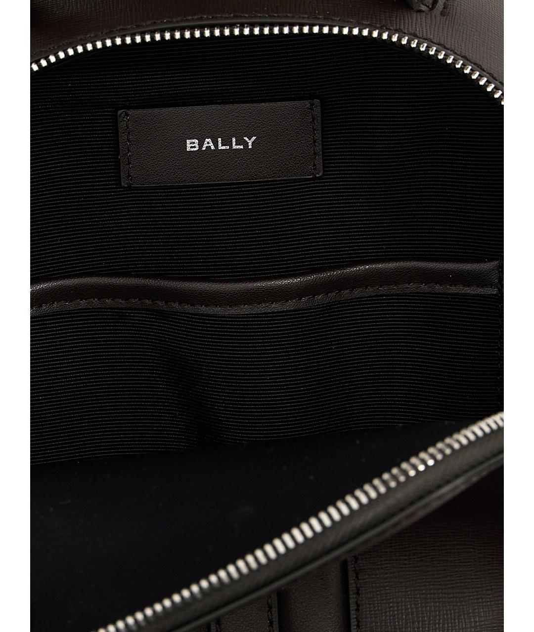 BALLY Коричневая кожаная сумка на плечо, фото 4