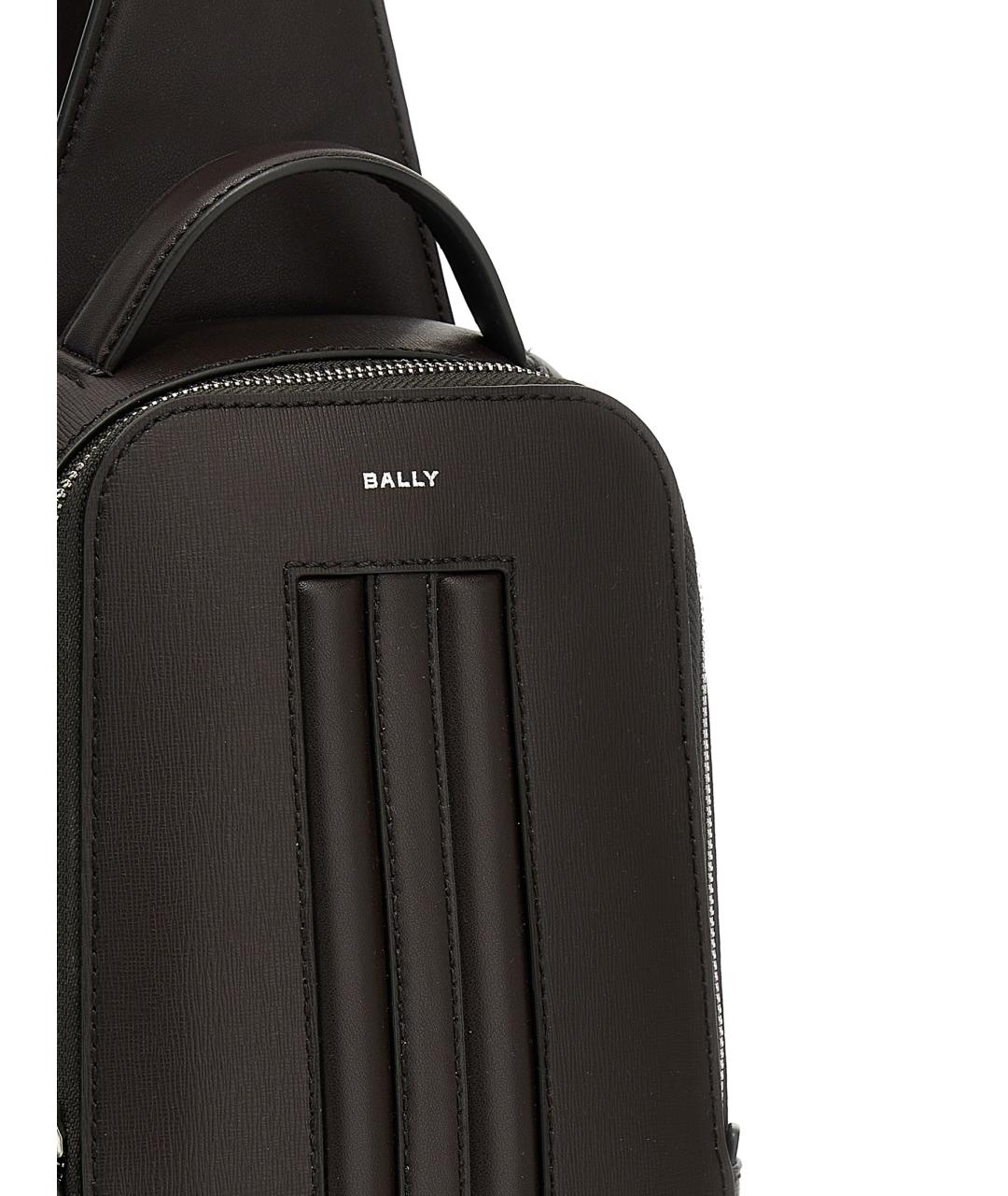 BALLY Коричневая кожаная сумка на плечо, фото 3