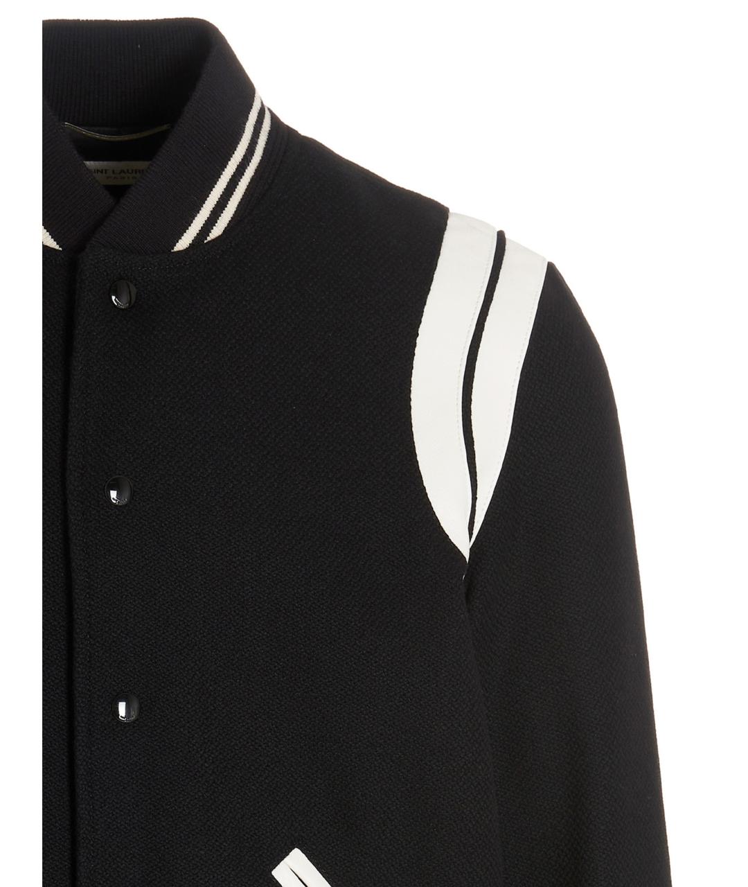 SAINT LAURENT Черная шерстяная куртка, фото 3