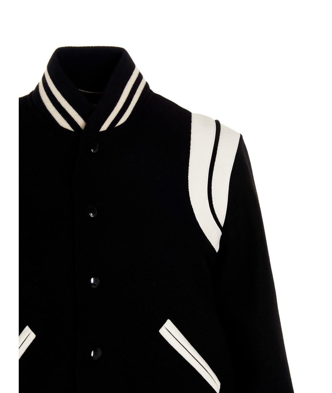SAINT LAURENT Черная шерстяная куртка, фото 4