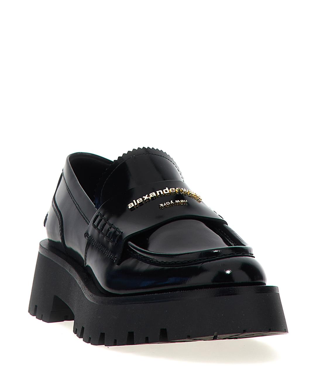 ALEXANDER WANG Черные кожаные лоферы, фото 2