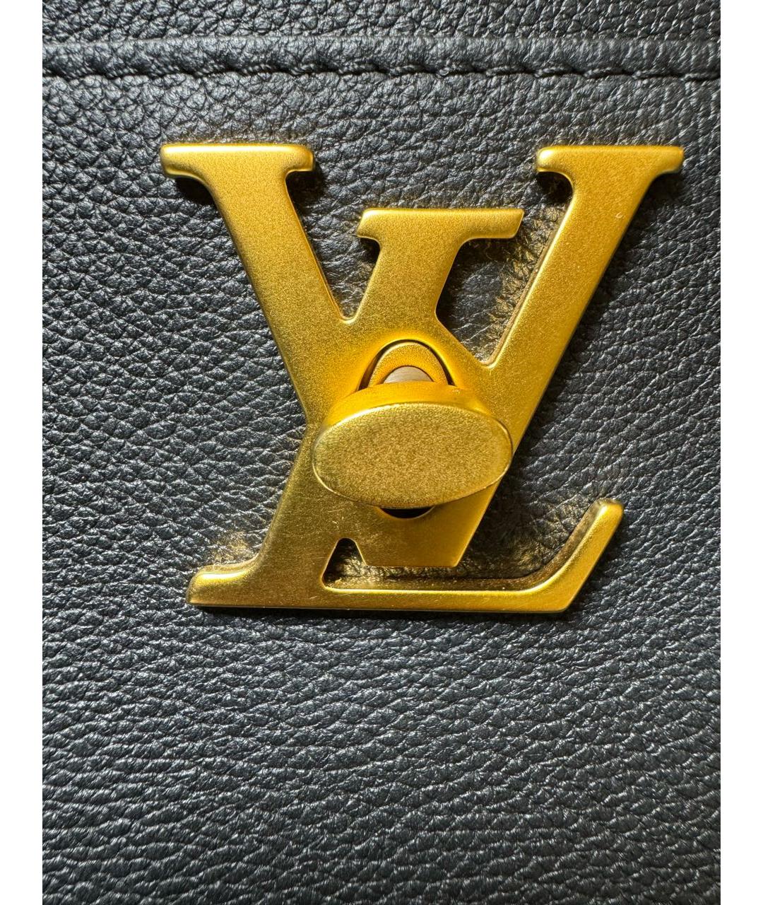 LOUIS VUITTON Черная кожаная сумка через плечо, фото 8