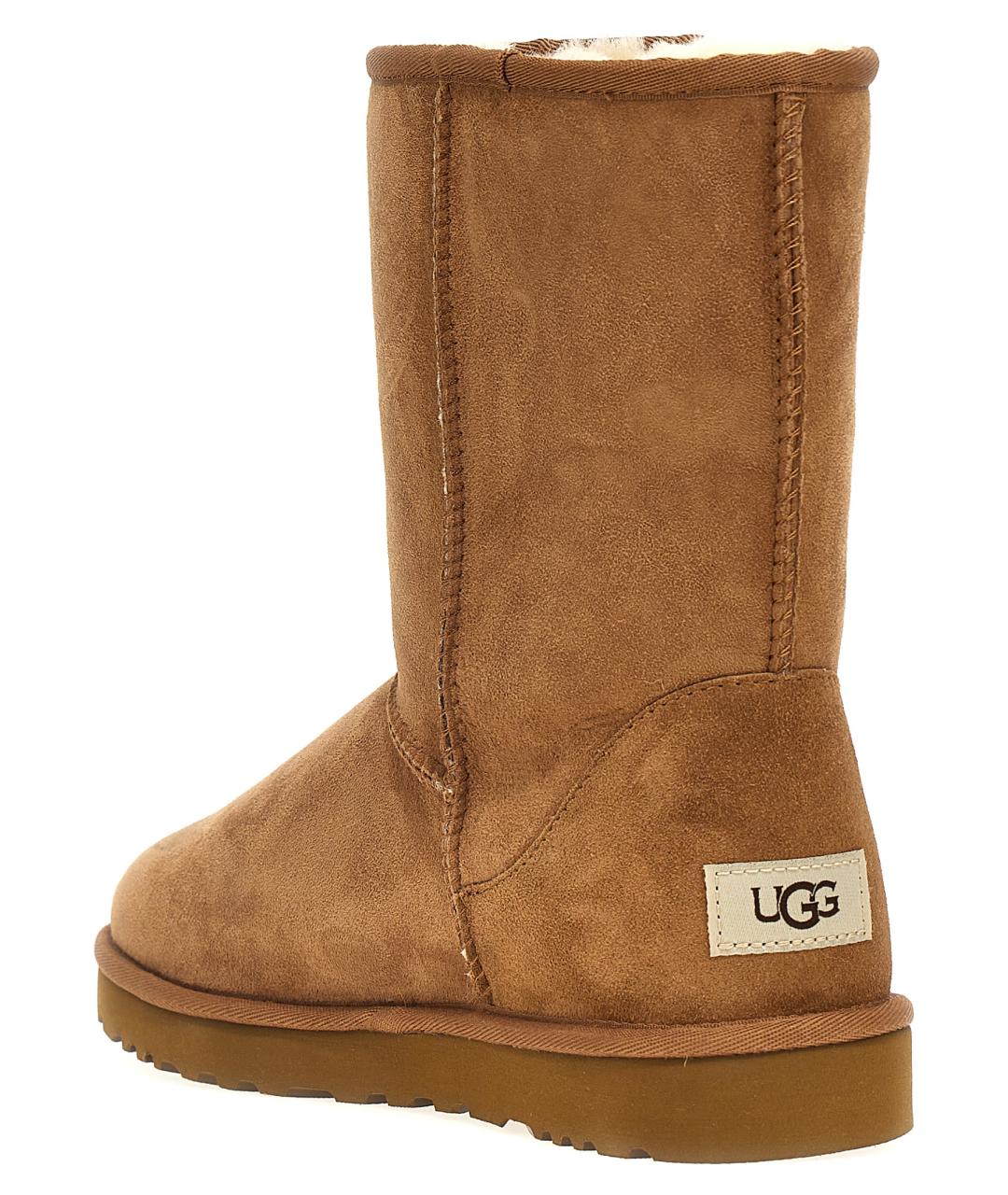 UGG AUSTRALIA Коричневые кожаные высокие ботинки, фото 3