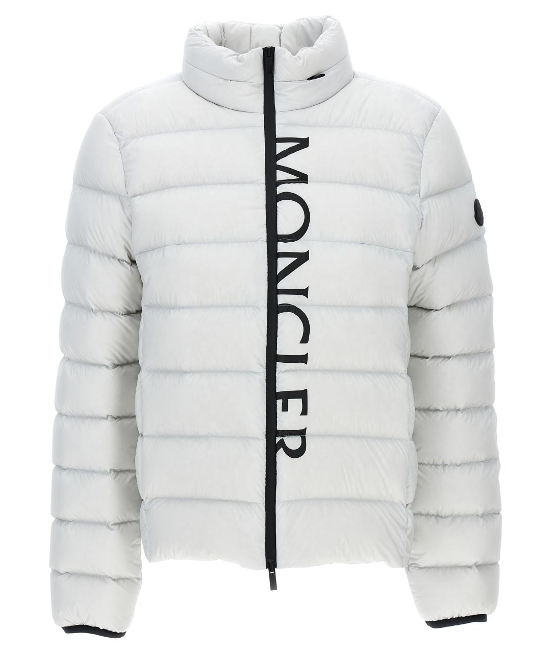 MONCLER Белый полиамидовый пуховик, фото 1