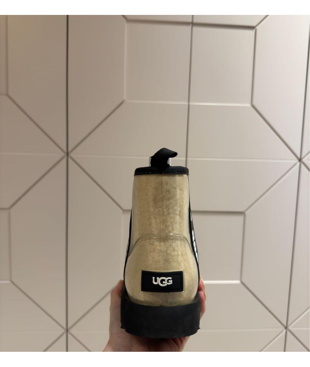 UGG AUSTRALIA Бежевые резиновые ботинки, фото 4