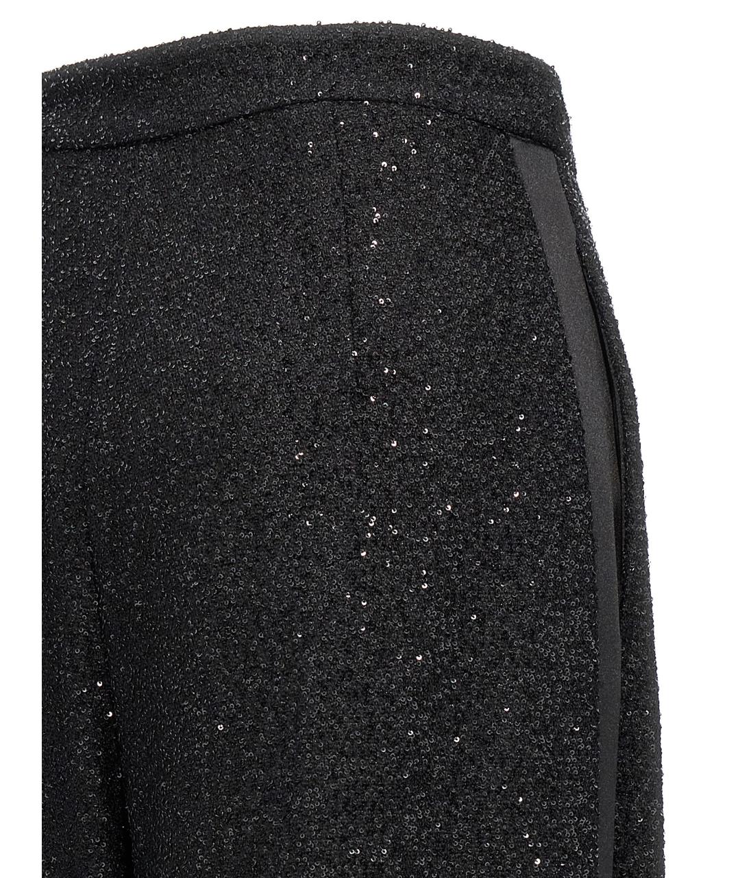 MAX MARA Черные вискозные прямые брюки, фото 5