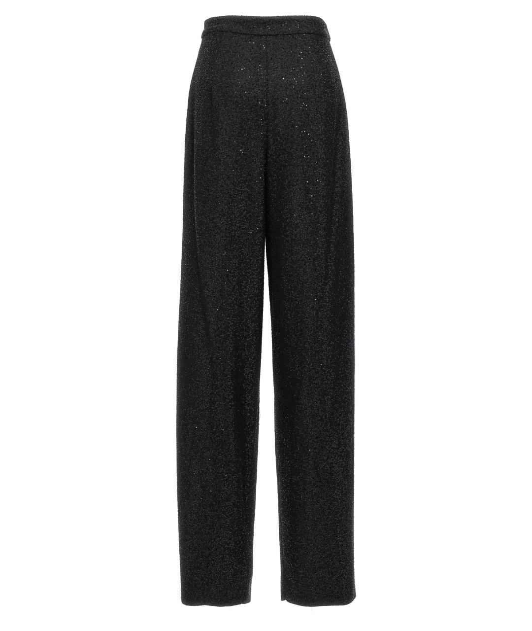 MAX MARA Черные вискозные прямые брюки, фото 2