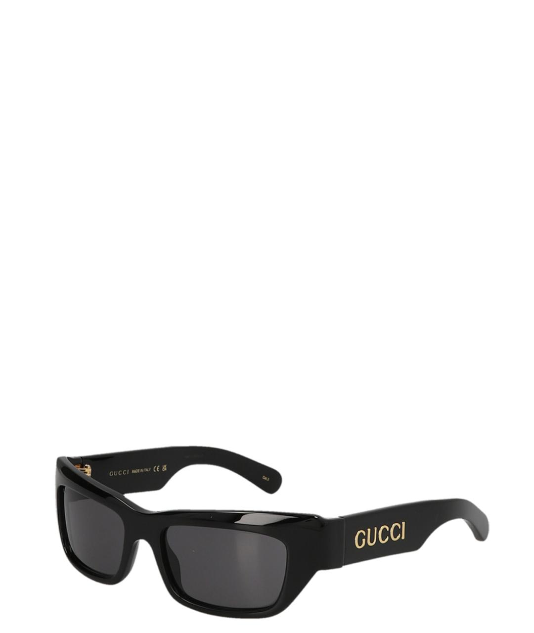 GUCCI Черные пластиковые солнцезащитные очки, фото 3