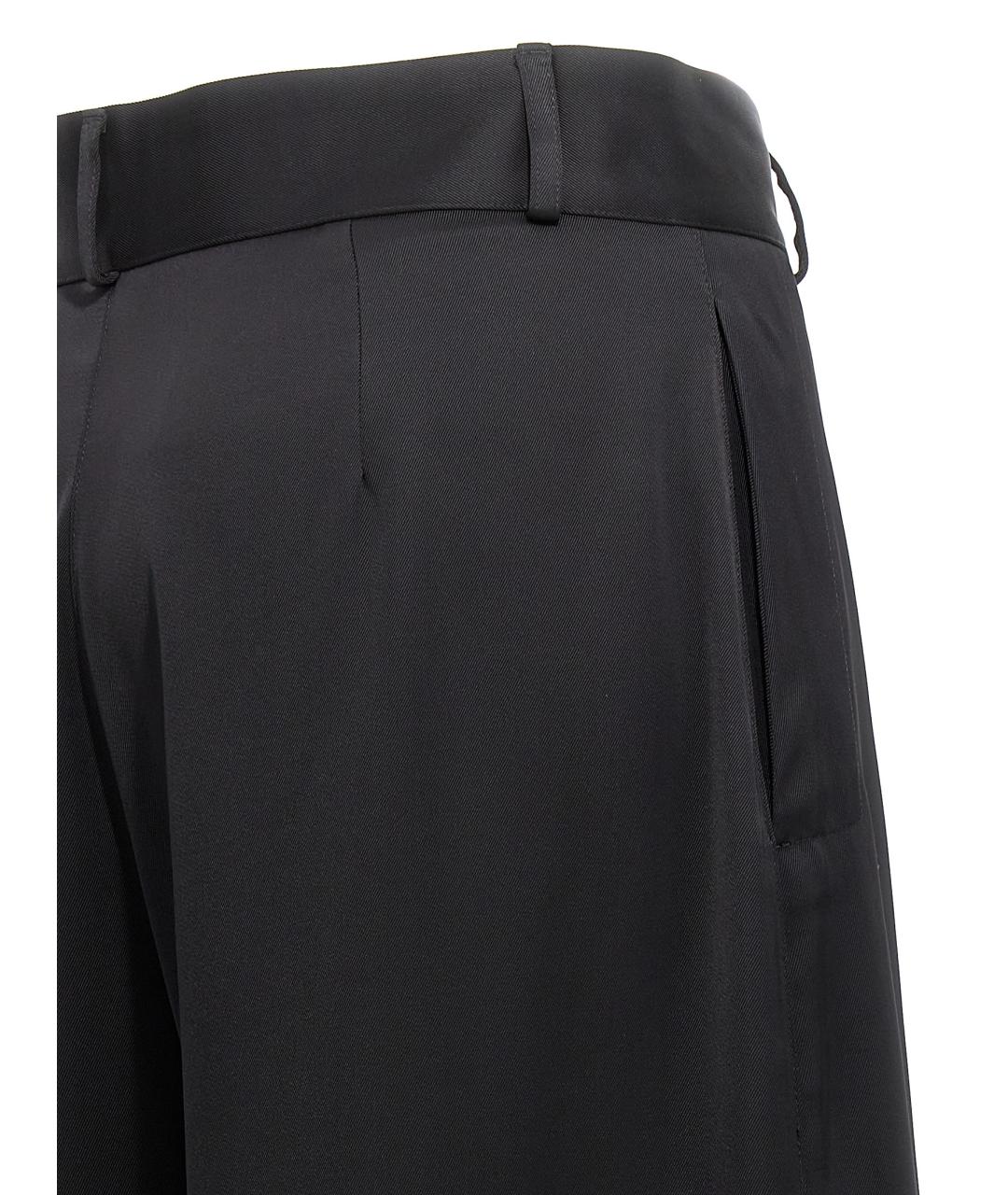 JIL SANDER Черные вискозные прямые брюки, фото 4
