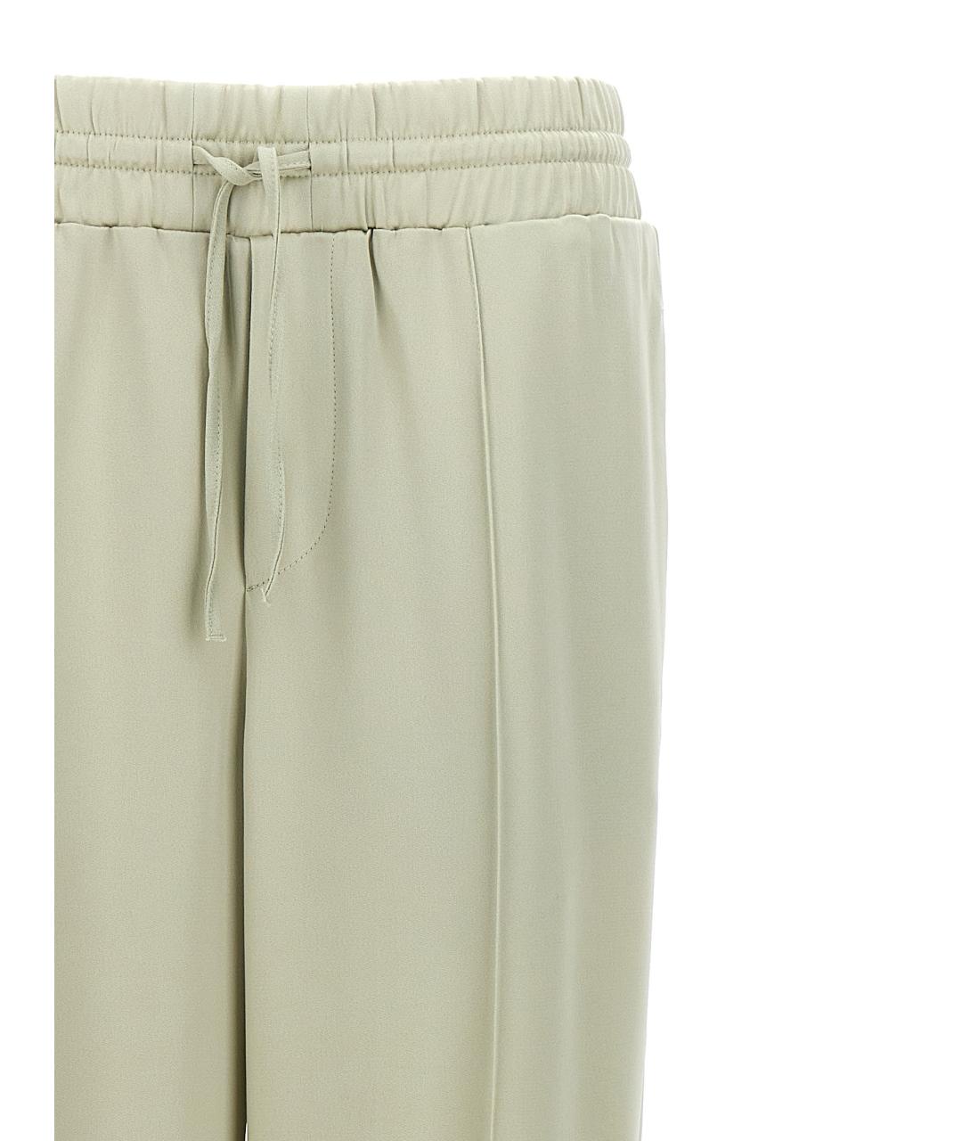 JIL SANDER Зеленые вискозные прямые брюки, фото 4