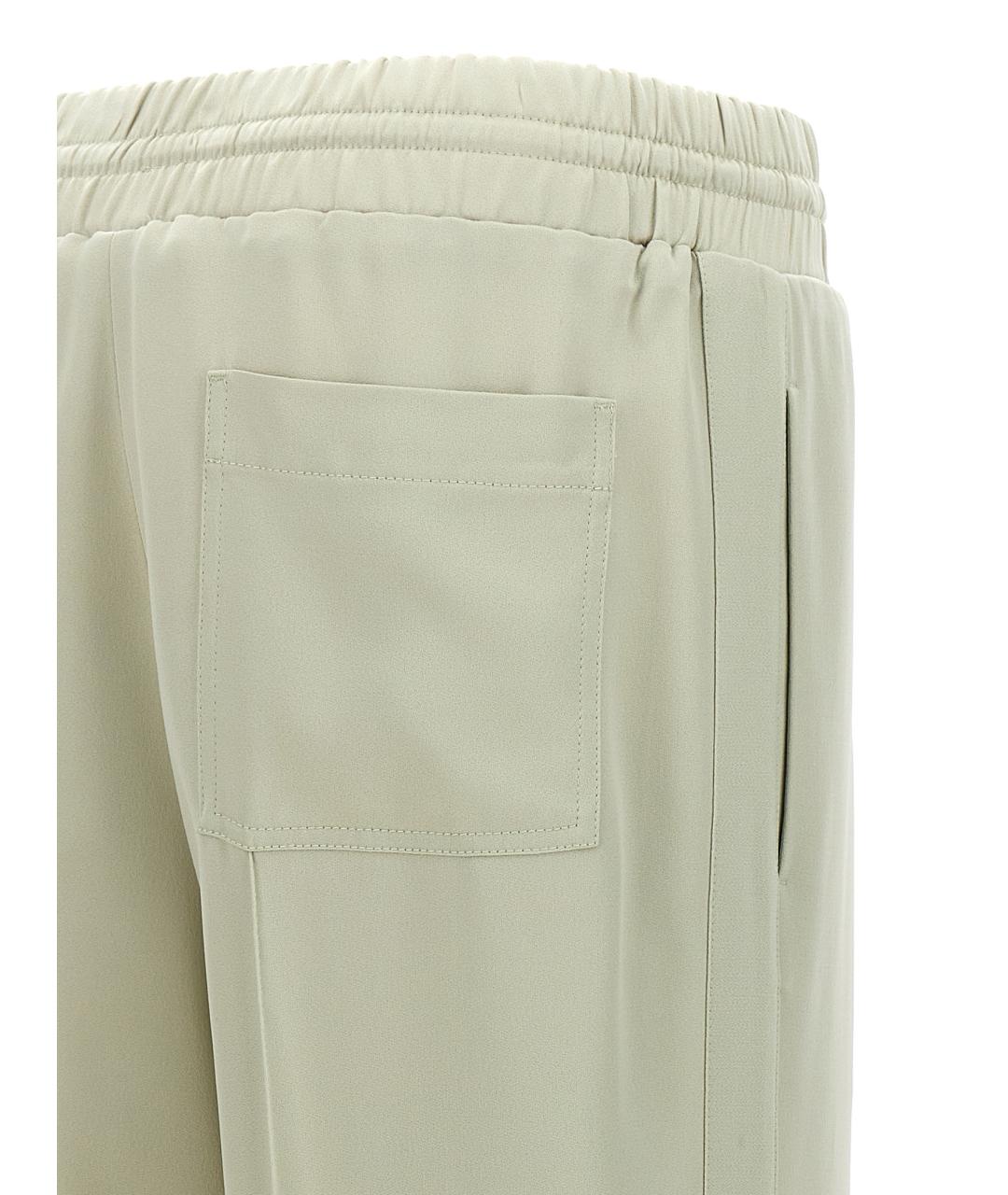JIL SANDER Зеленые вискозные прямые брюки, фото 5