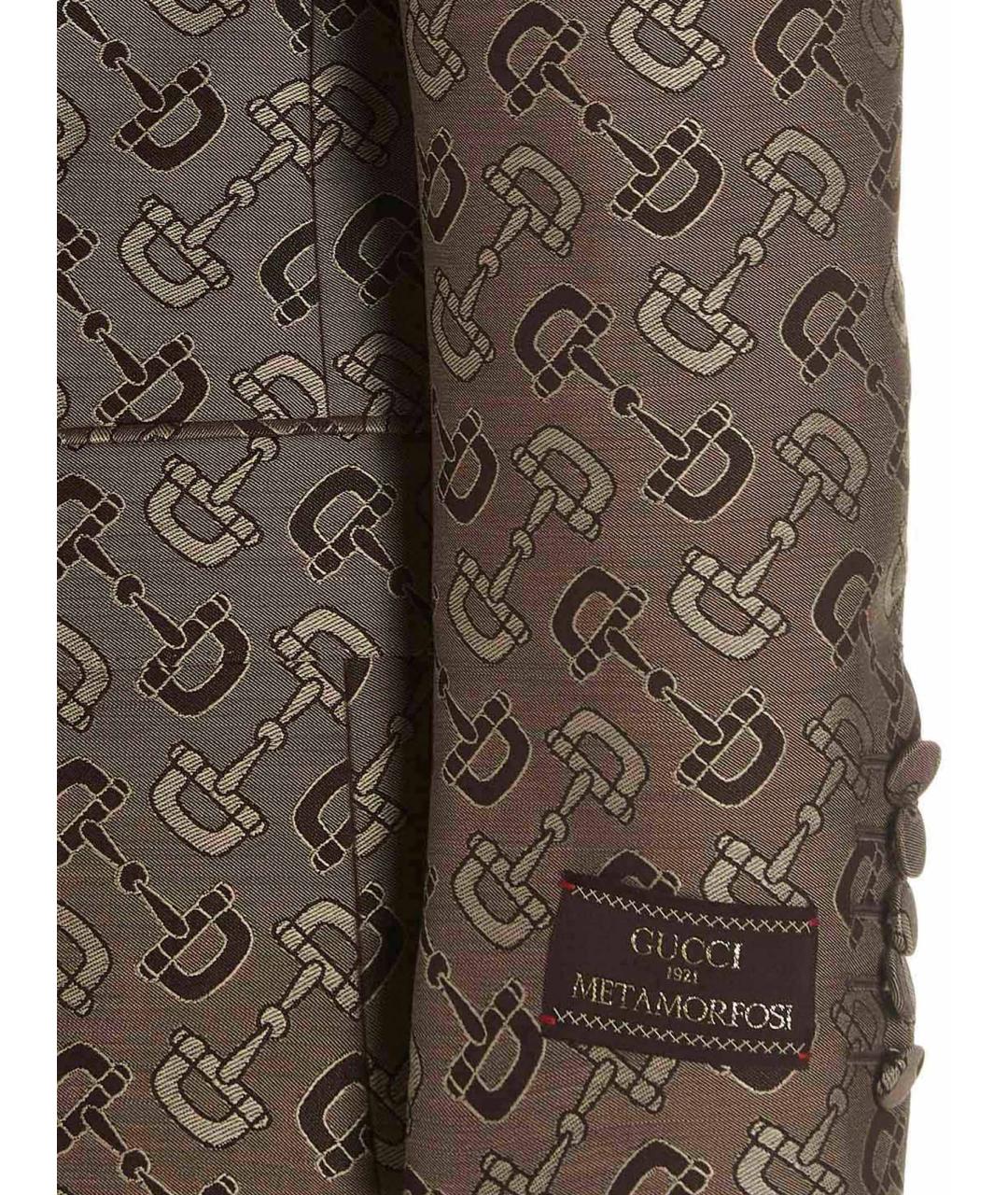 GUCCI Коричневый хлопковый пиджак, фото 4