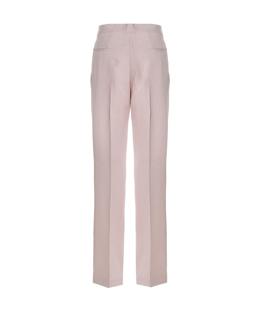 JIL SANDER Розовые вискозные брюки узкие, фото 2