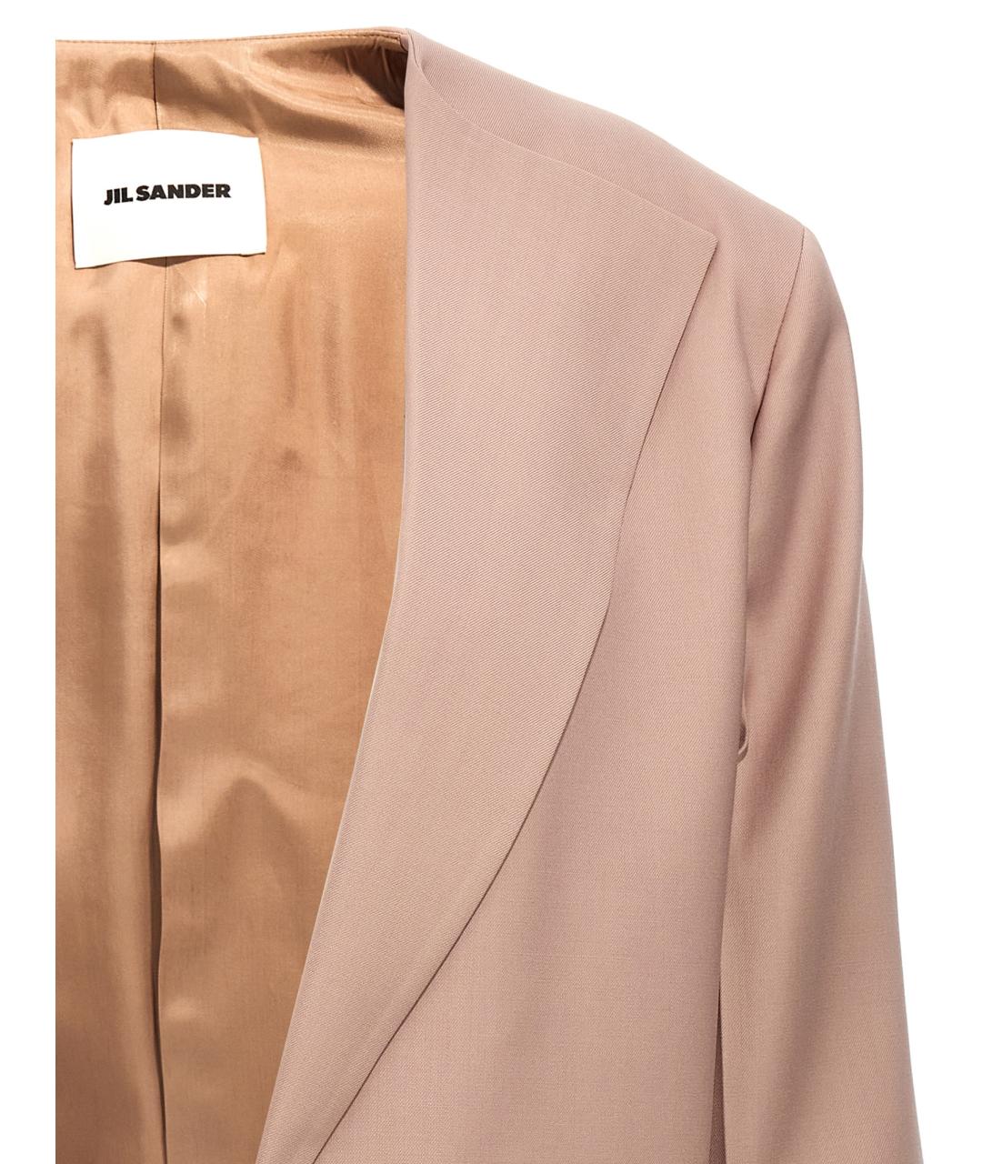 JIL SANDER Бежевый шерстяной жакет/пиджак, фото 3
