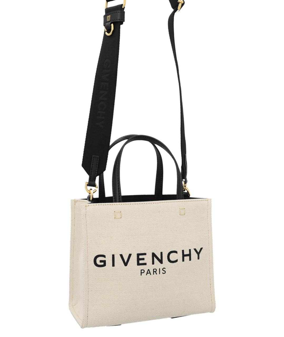 GIVENCHY Белая хлопковая сумка тоут, фото 3
