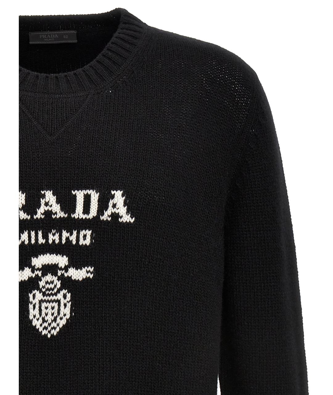 PRADA Черный кашемировый джемпер / свитер, фото 3