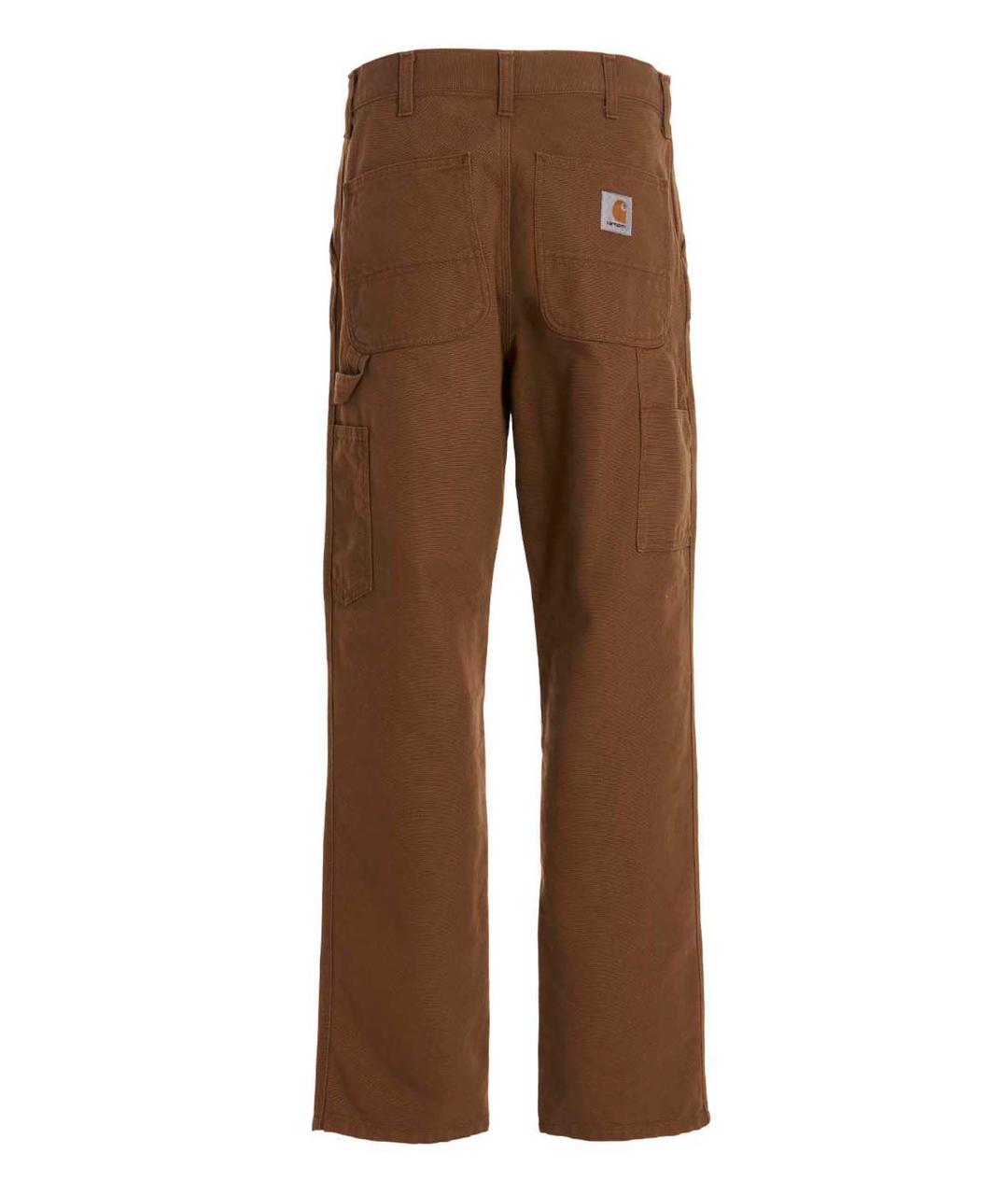 CARHARTT WIP Коричневые хлопковые повседневные брюки, фото 2