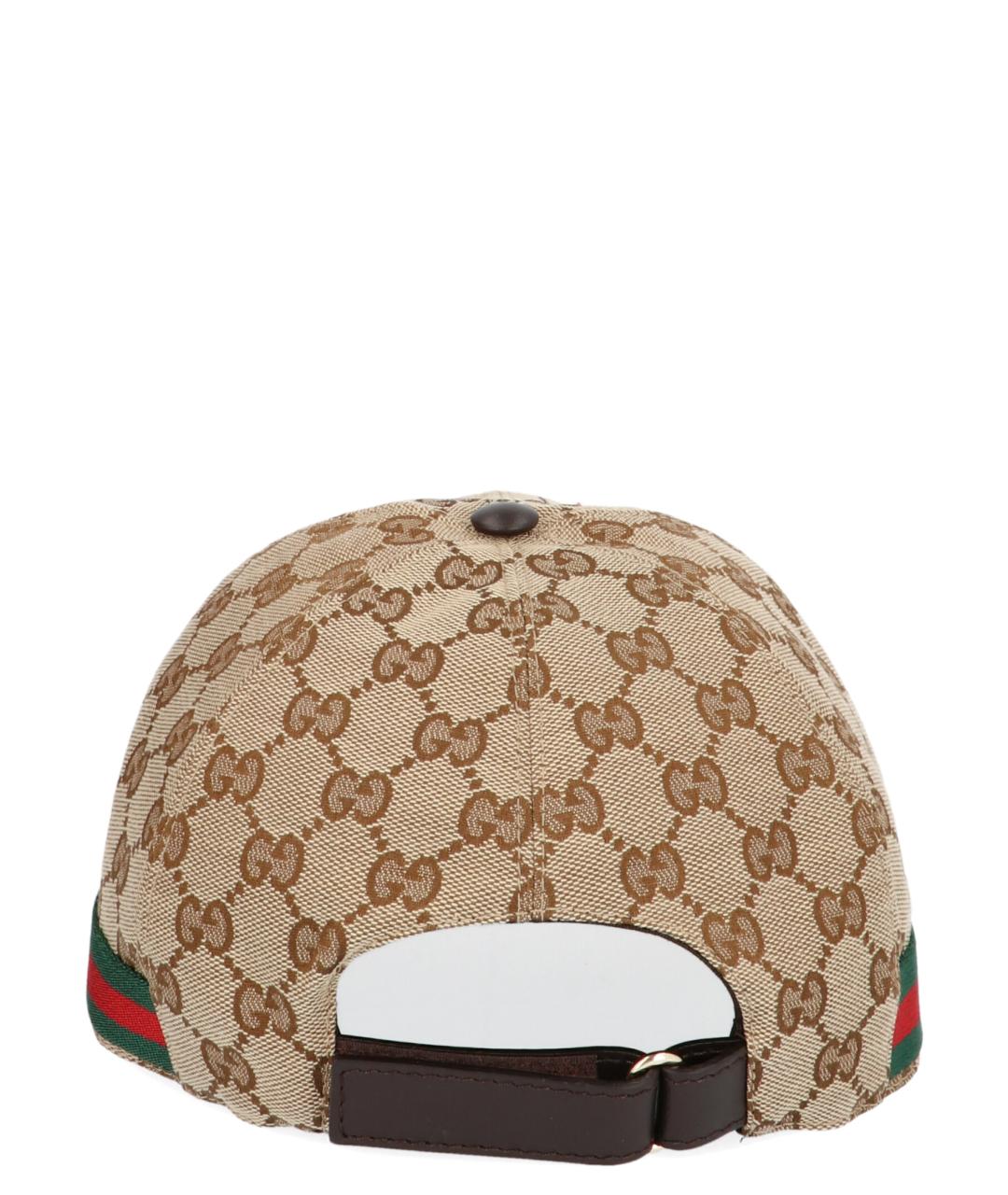 GUCCI Бежевая синтетическая кепка/бейсболка, фото 3