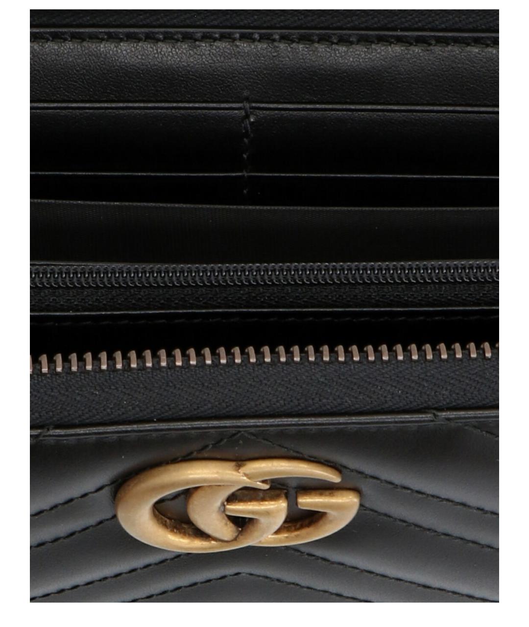 GUCCI Черный кожаный кошелек, фото 3