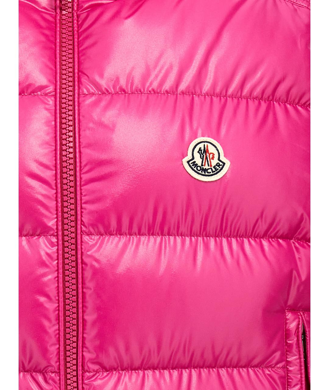 MONCLER Фуксия полиэстеровый жилет, фото 4