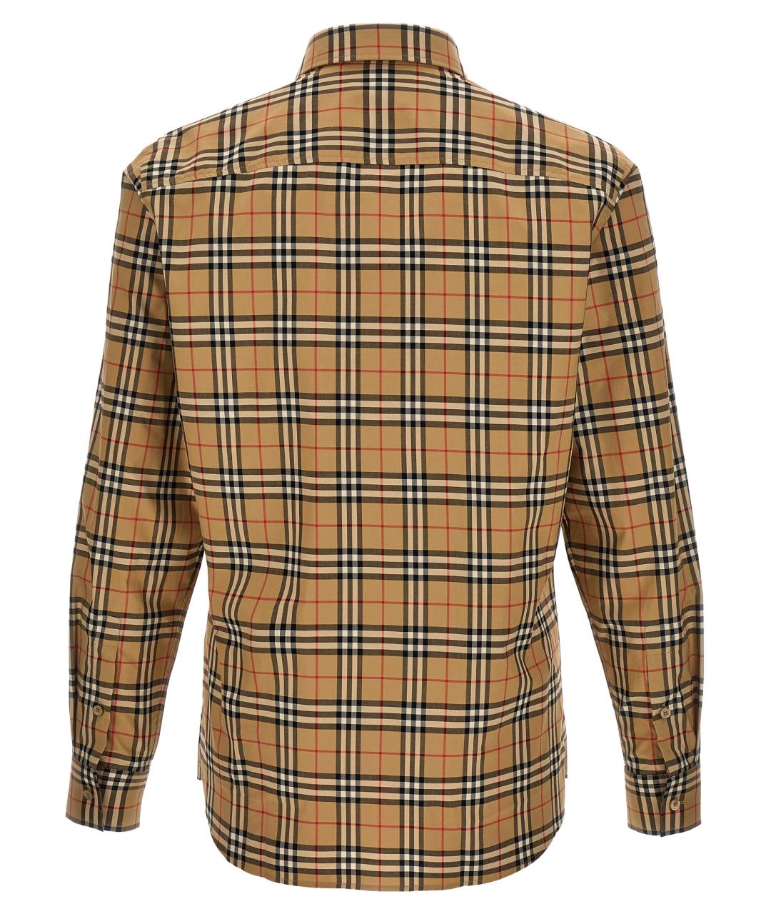 BURBERRY Бежевая хлопковая кэжуал рубашка, фото 2