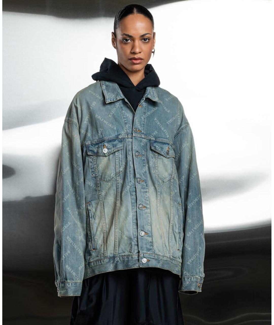 BALENCIAGA Голубая деним куртка, фото 5