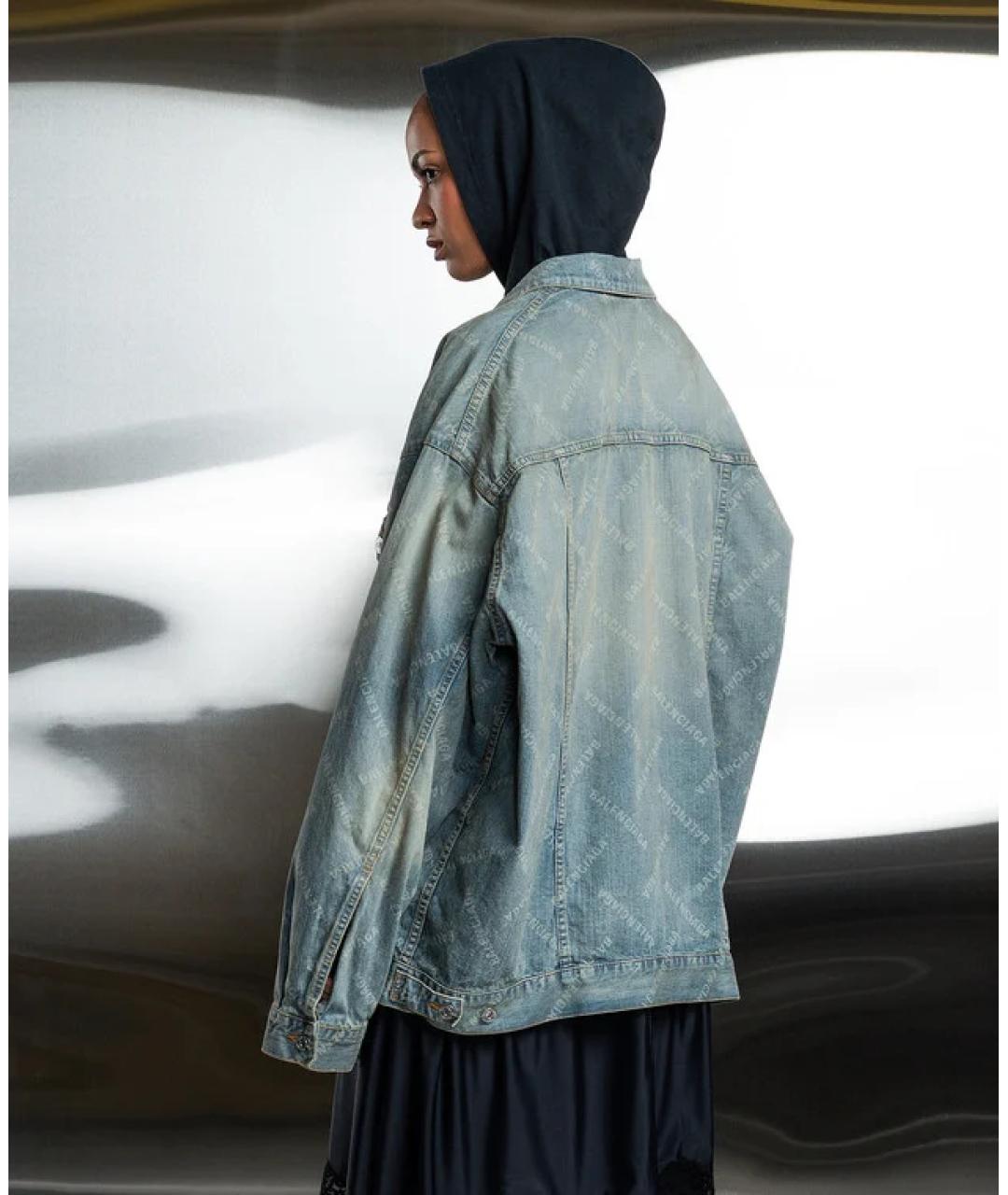 BALENCIAGA Голубая деним куртка, фото 6