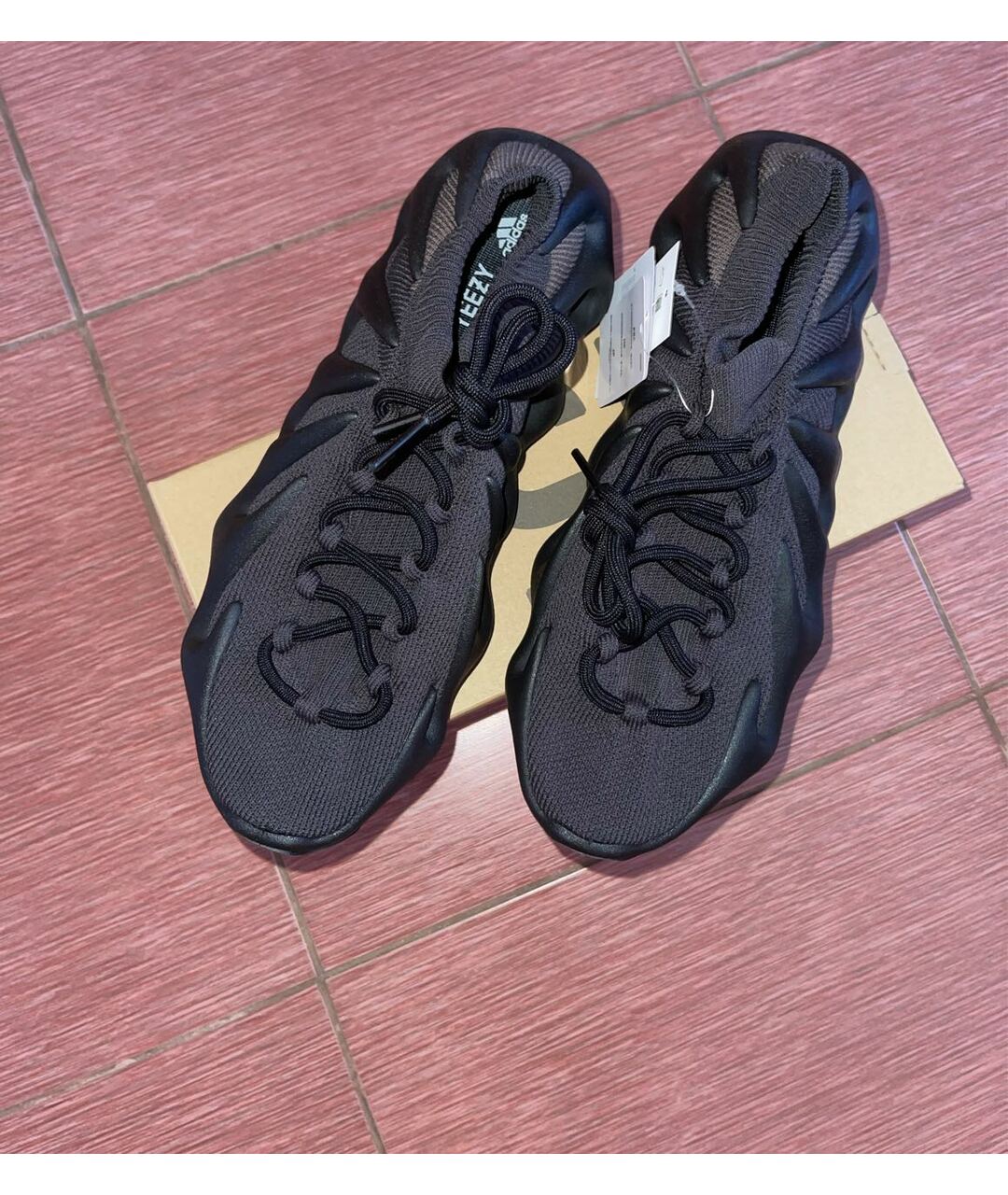 ADIDAS YEEZY Черные низкие кроссовки / кеды, фото 3