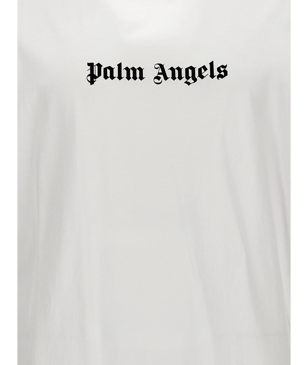 PALM ANGELS Белая хлопковая футболка, фото 4