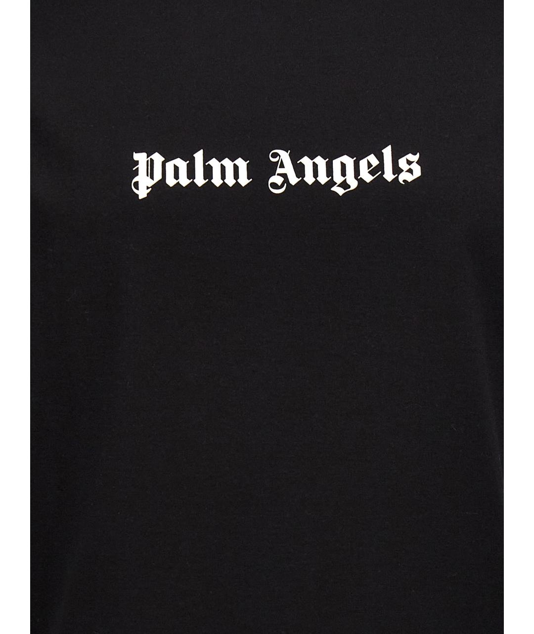 PALM ANGELS Черная хлопковая футболка, фото 4