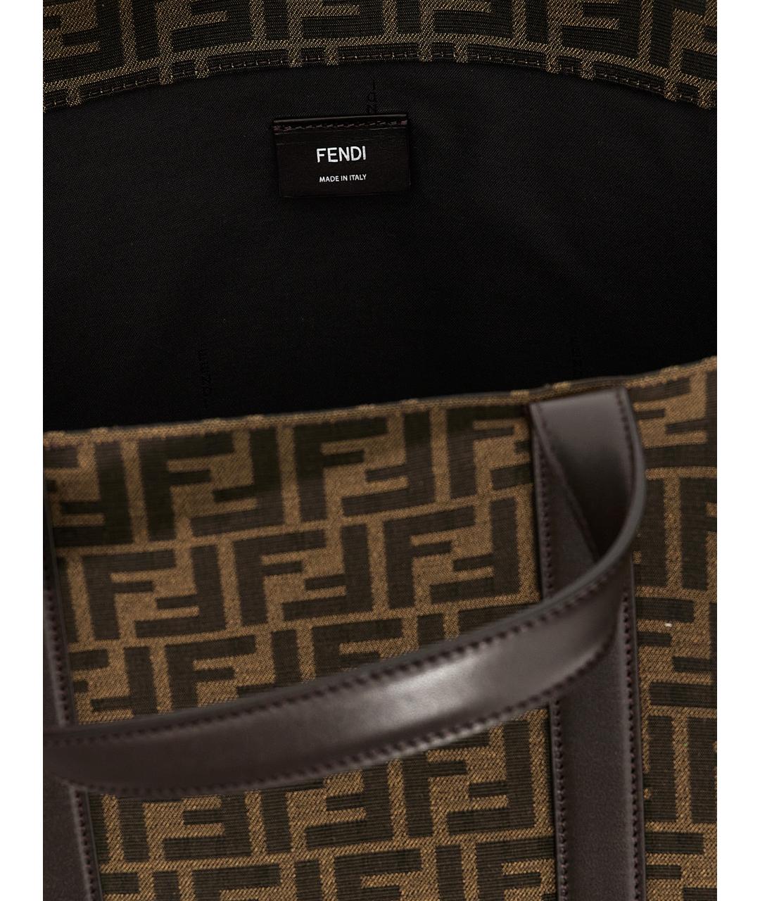 FENDI Коричневая сумка тоут, фото 4