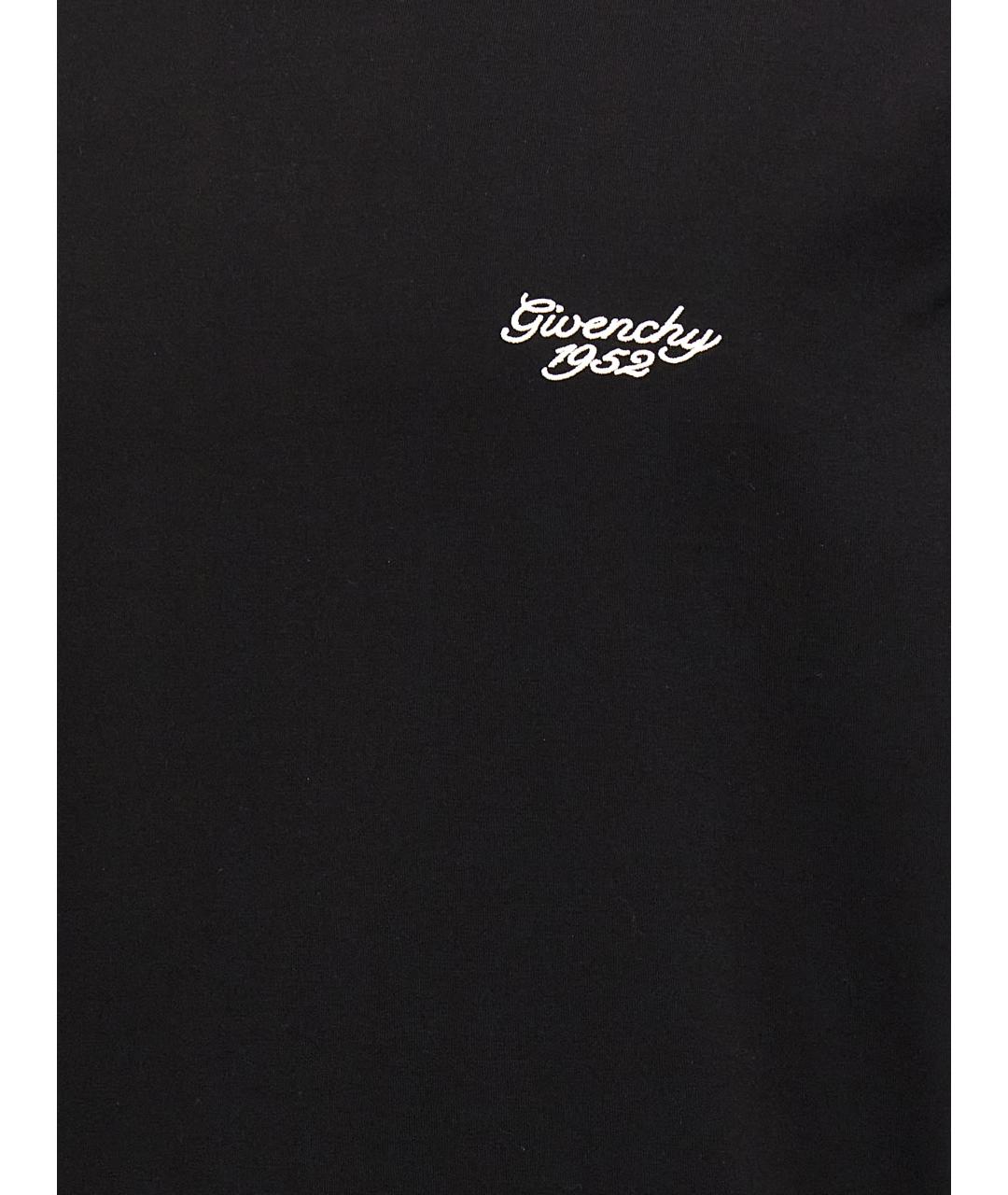GIVENCHY Черная хлопковая футболка, фото 4