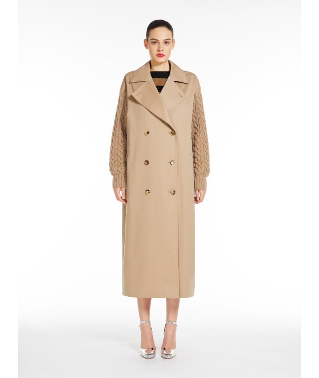 MAX MARA Бежевое шерстяное пальто, фото 7