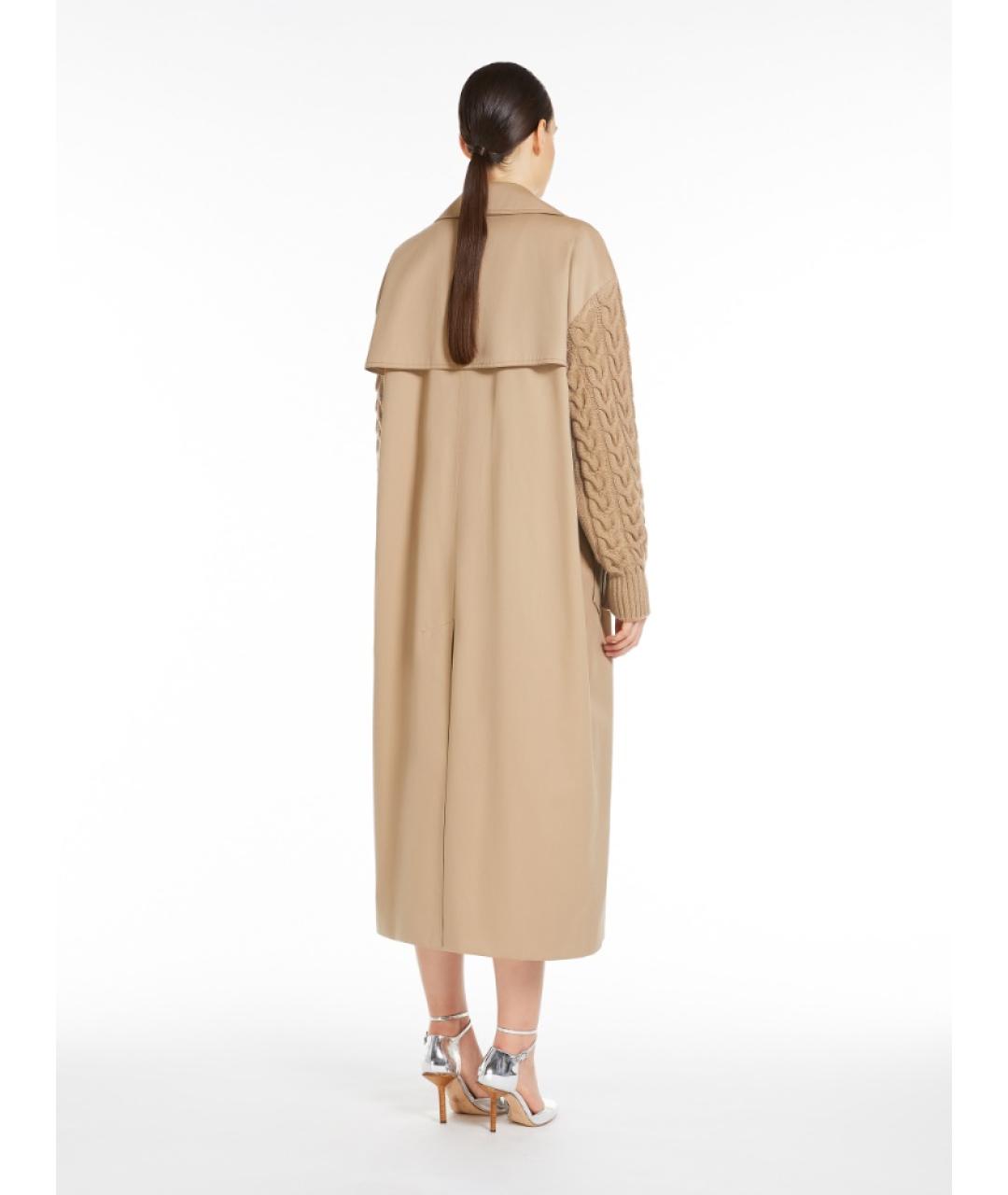 MAX MARA Бежевое шерстяное пальто, фото 8