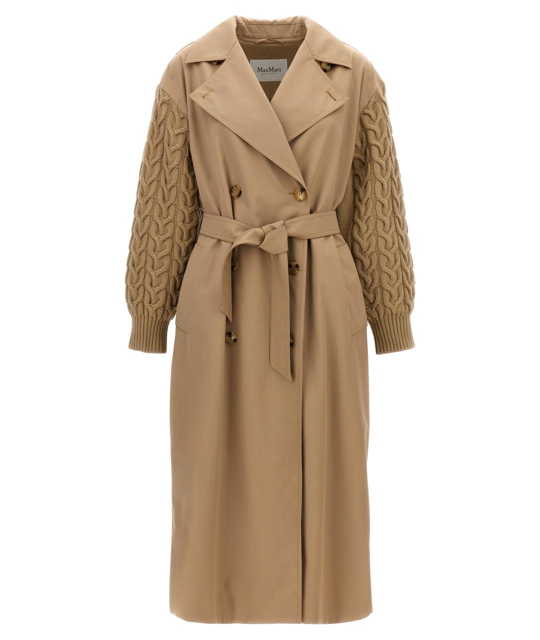 MAX MARA Бежевое шерстяное пальто, фото 1