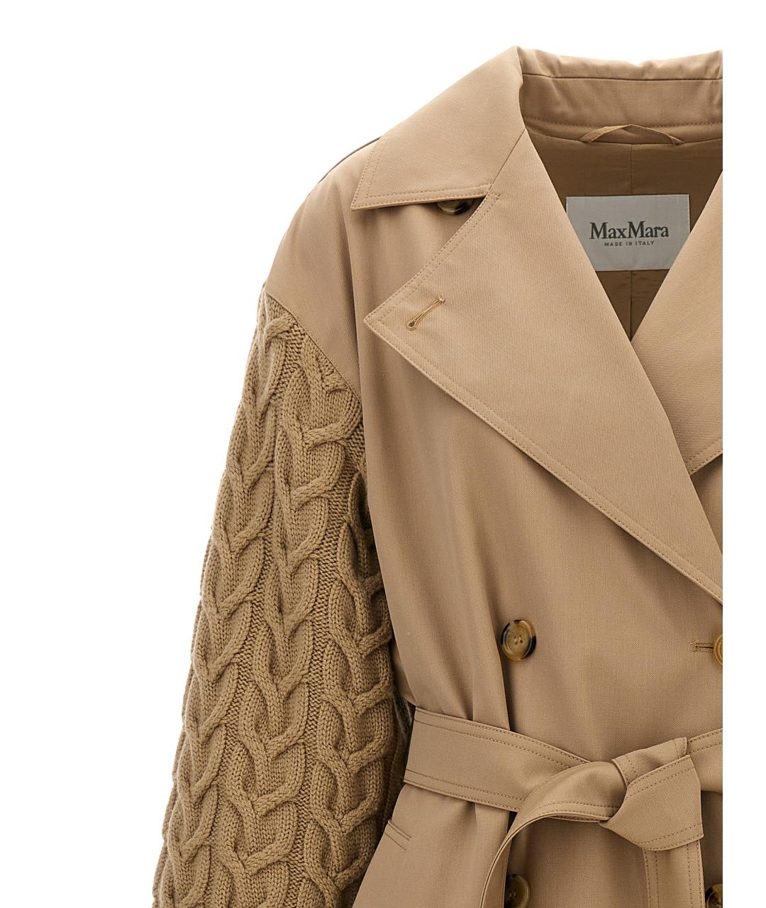 MAX MARA Бежевое шерстяное пальто, фото 4