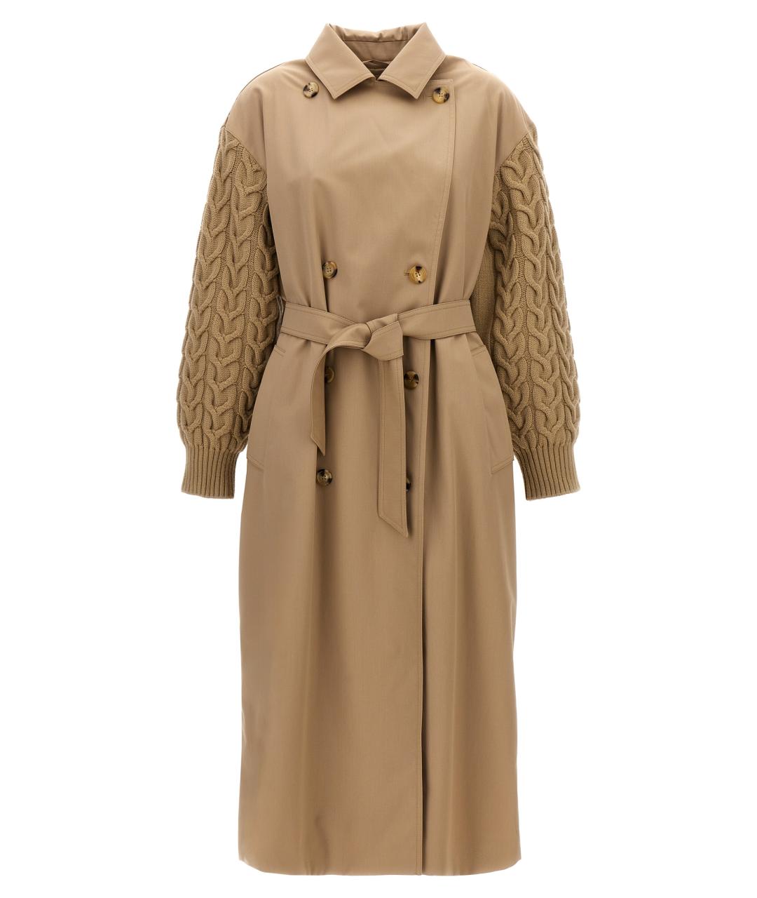 MAX MARA Бежевое шерстяное пальто, фото 2