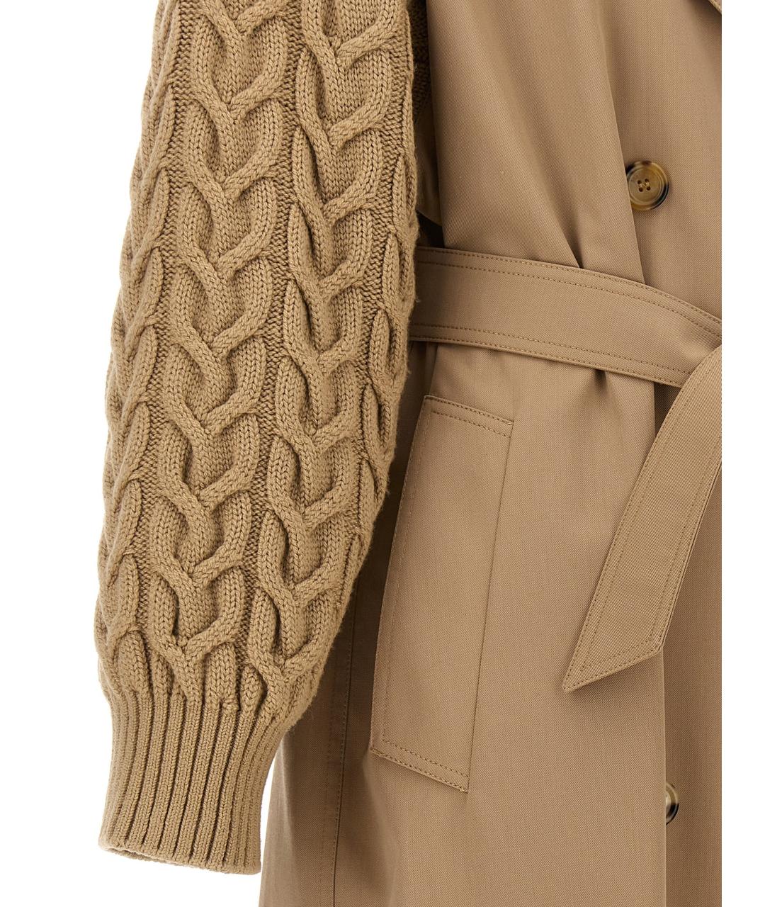 MAX MARA Бежевое шерстяное пальто, фото 5