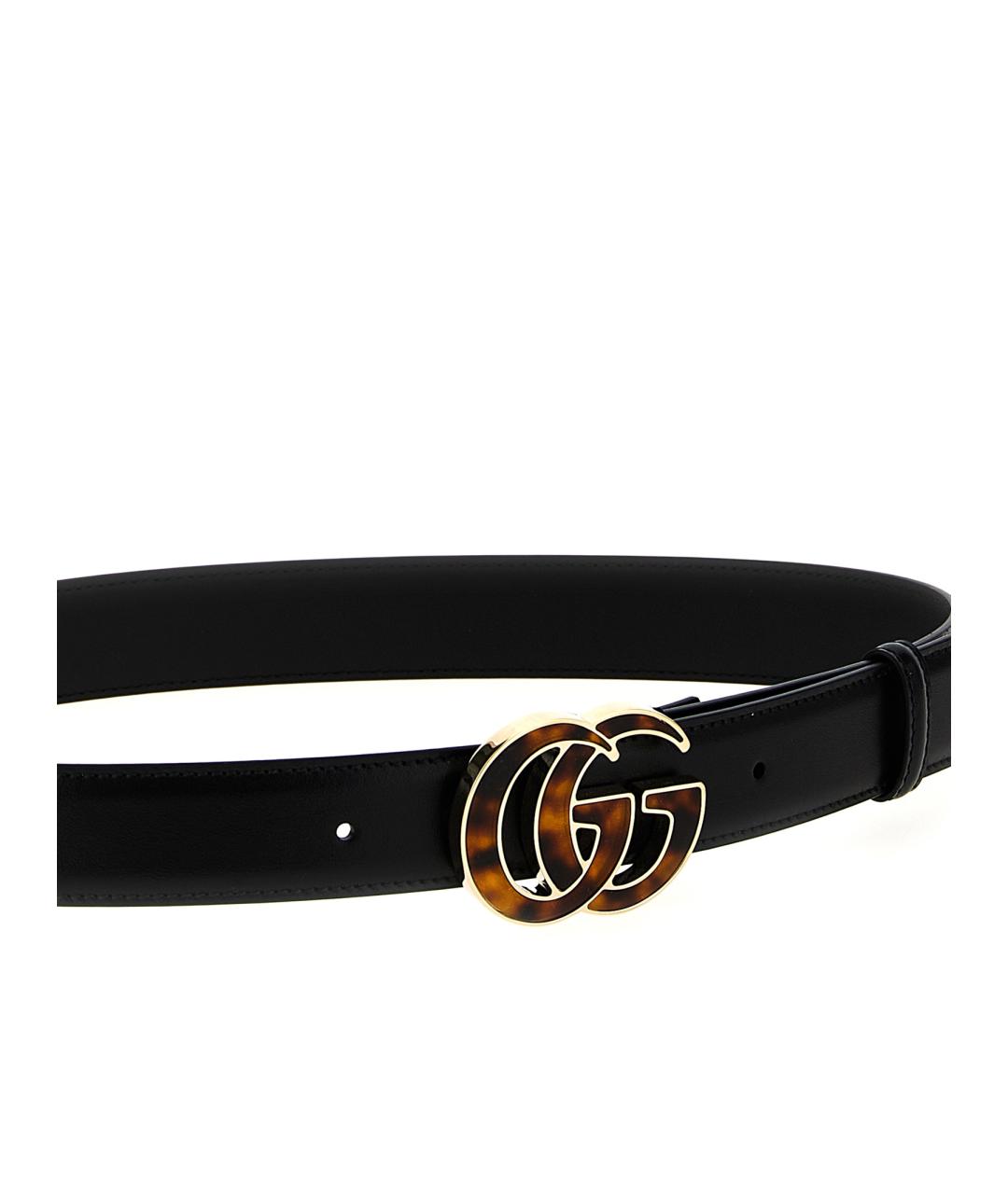 GUCCI Черный кожаный ремень, фото 3
