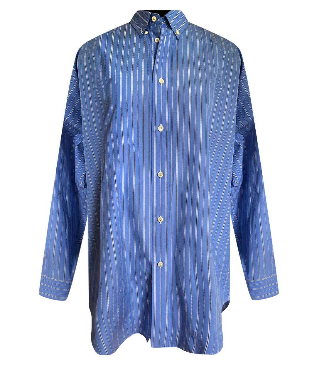 BALENCIAGA Голубая хлопковая рубашка, фото 1