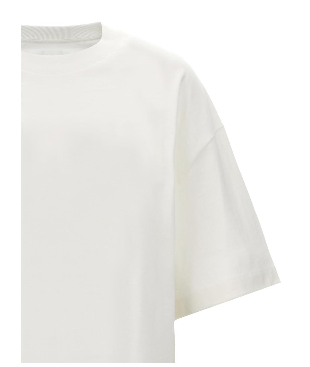 JIL SANDER Белая хлопковая футболка, фото 3